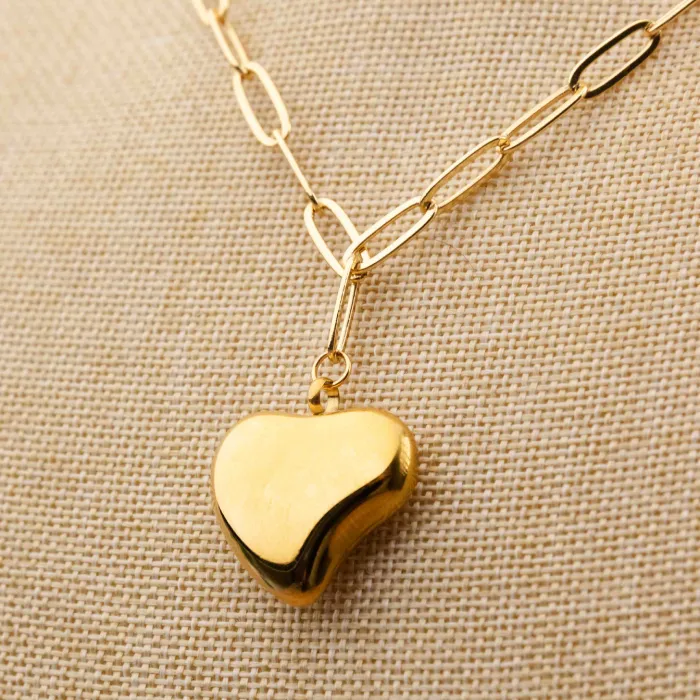 Cadena Clip Corazón Curvo