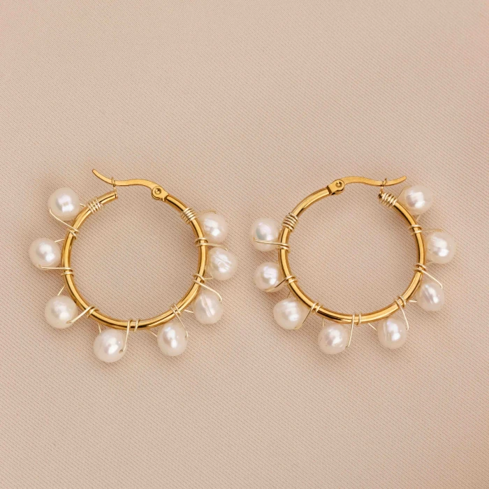 Argolla Perla Elegancia Circular