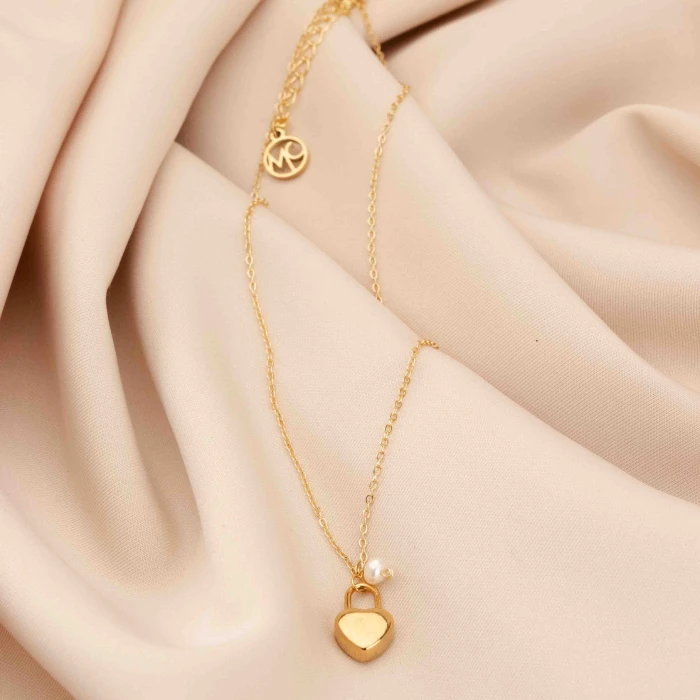 Cadena Heart and Pearl