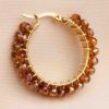ARETE CRISTAL DOBLE NEUTRO - Ambar tornasol