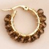 ARETE CRISTAL DOBLE NEUTRO - Ambar