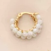 ARETE CRISTAL DOBLE NEUTRO - Blanco tornasol