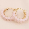 ARETE CRISTAL DOBLE PASTEL - Baby pink