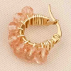 ARETE CRISTAL DOBLE PASTEL - Blush pink