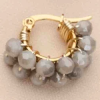 ARETE CRISTAL DOBLE NEUTRO - Gris claro