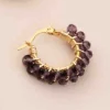 ARETE CRISTAL DOBLE PASTEL - Grape
