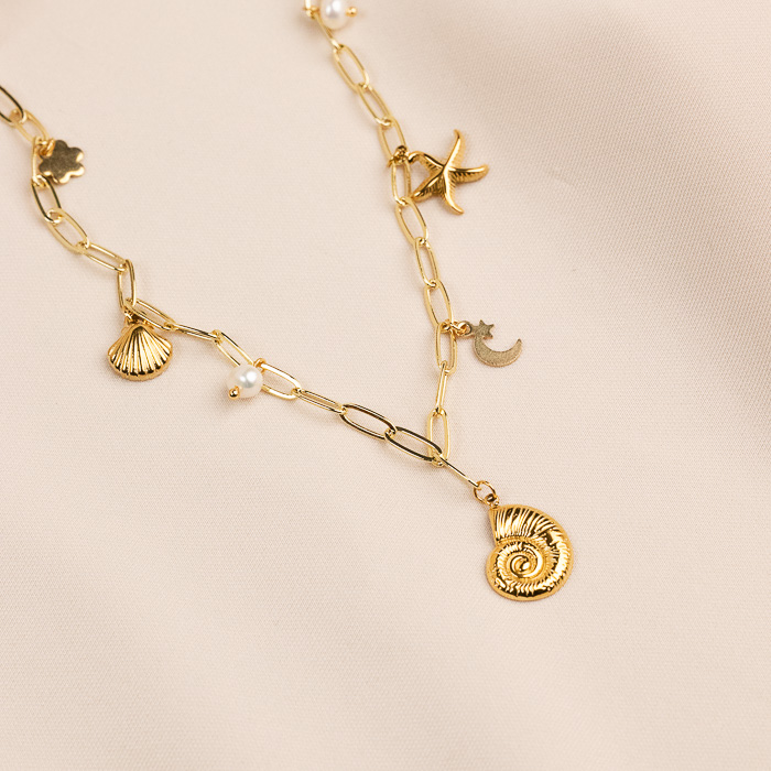 Cadena de dijes Pearl Tide