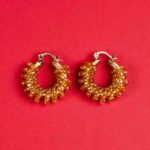 Argolla Chunky de Cristal - Ambar tornasol