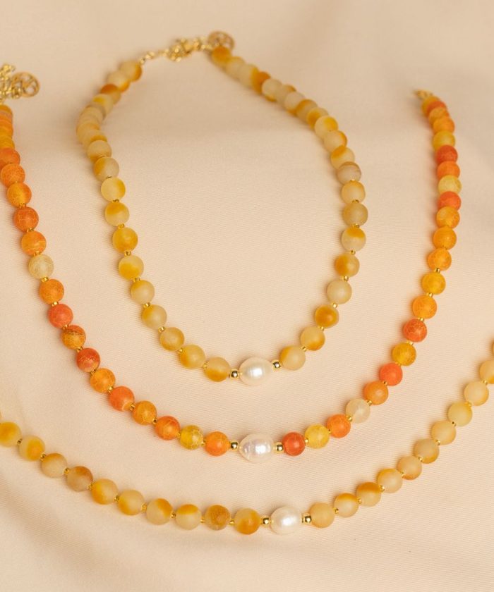 COLLAR ORANGE PEARL