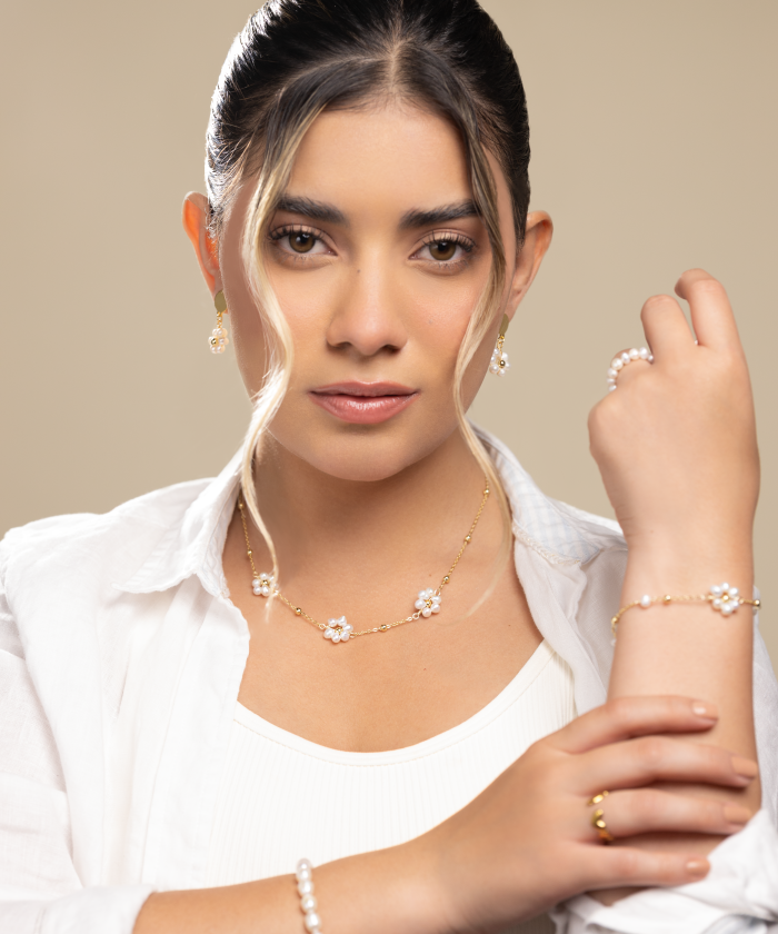 PULSERA BLOOM PEARL