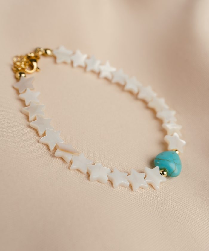 PULSERA TURQUESE STARS